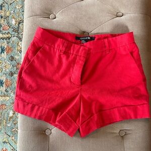 Red shorts